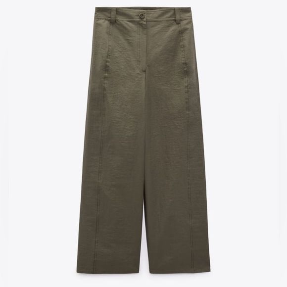ZARA POPLIN CULOTTES - Picture 6 of 9